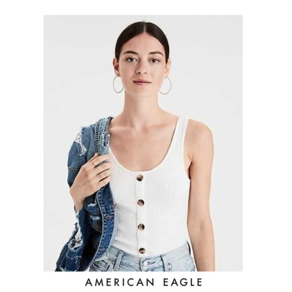 American Eagle Outfitters Tops - 3 for $20 - AE | Ribbed Button Front Knit Tank